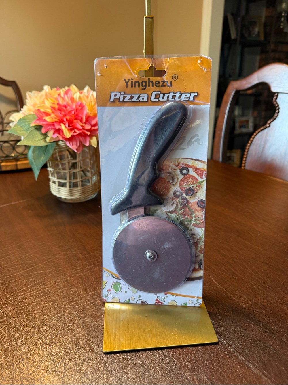 Yinghezu Black Pizza Cutter - stainless steel 9.33 heavy duty kitchen gadget